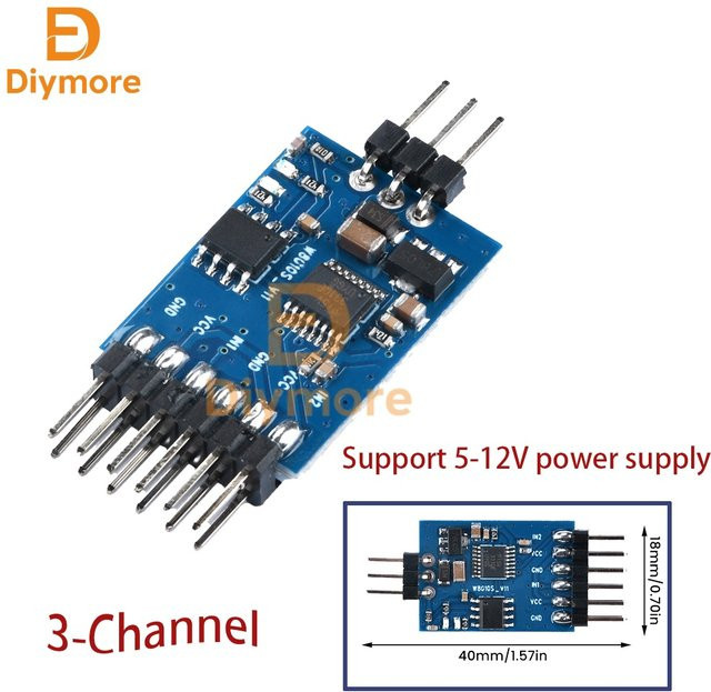 diymore 3-Kanal Video Switcher Modul DC5-12V für FPV Kamera und Multi-Rotor UAV, Blau - Bild 1