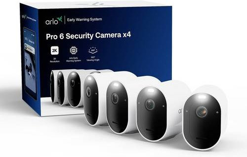 Arlo Pro 6 4-Cam VMC4470P-100EUS IP-Überwachungskamera-Set in Weiß - Bild 1