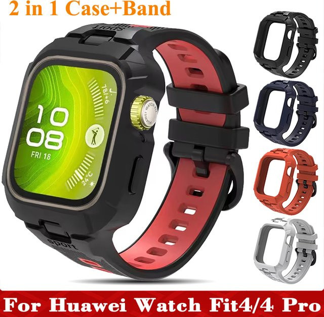 Huawei Uhrenarmband mit TPU-Gehäuse, Schwarz, Unisex - Bild 1