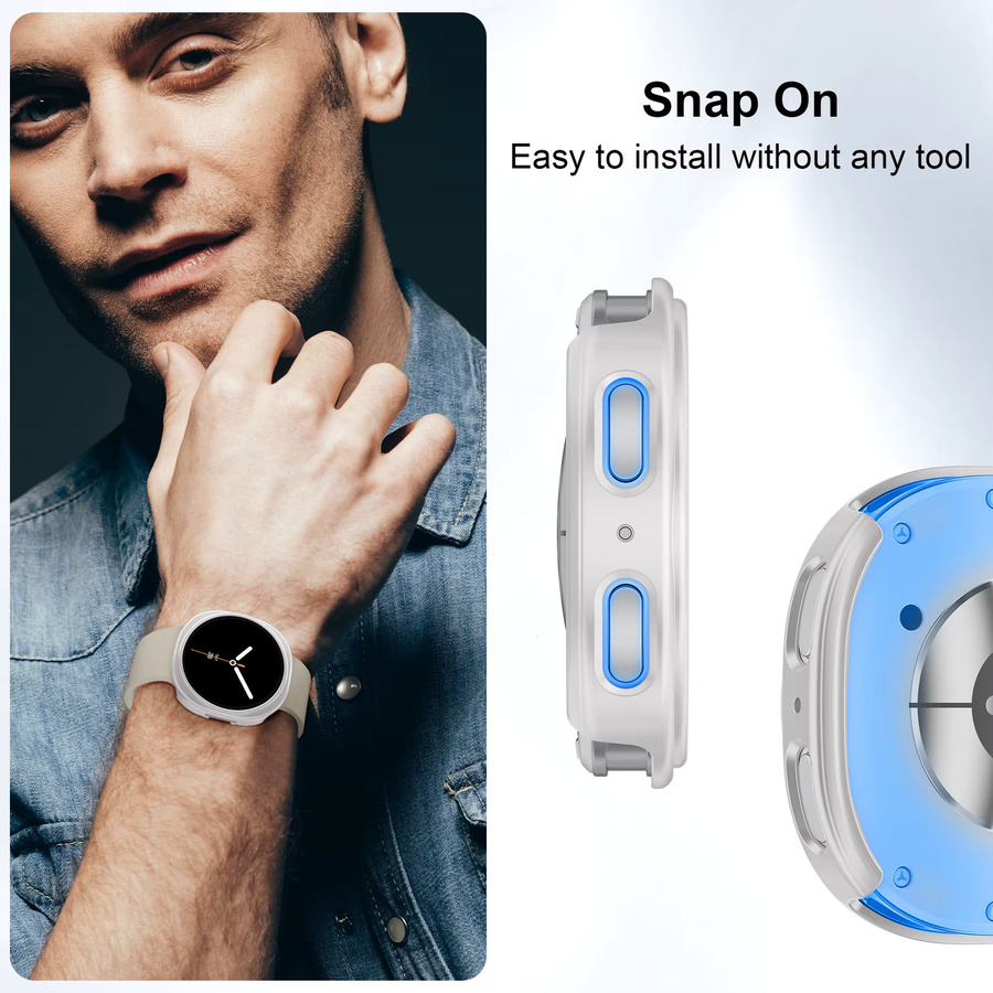 LCAPLE Schutzhülle für Samsung Galaxy Watch 8, Kunststoff, rot - Bild 3