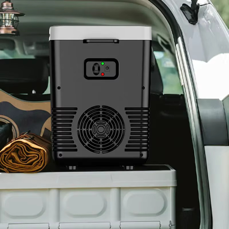 BALASHOV Mini-Kühlschrank 10L mit Kühl- und Wärmefunktion für Auto und Zuhause, tragbare elektrische Kühlbox mit 12V und 220V Anschluss - Bild 5