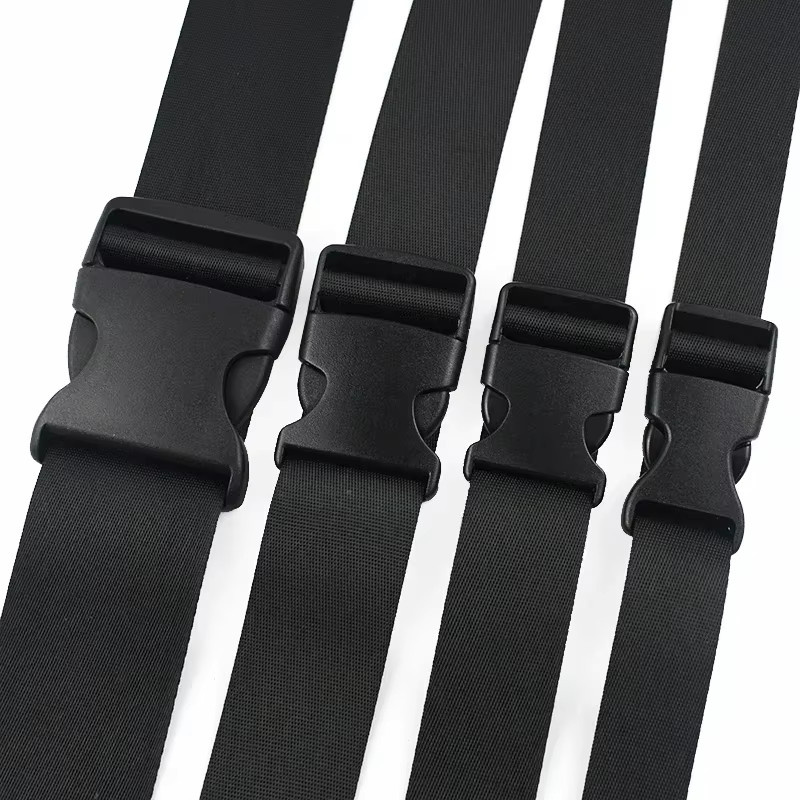 Meetee Taschen-Seitenschnallen aus Kunststoff in Schwarz für Nylon-Gurtband und Hundehalsbänder, 10-50mm - Bild 5