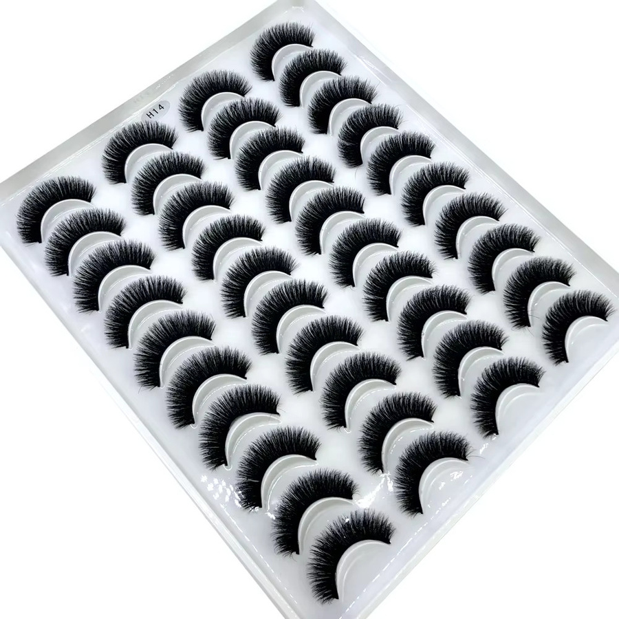 HBZGTLAD 3D-Nerzwimpern, Black, Unisex, 20 Paar - Bild 2
