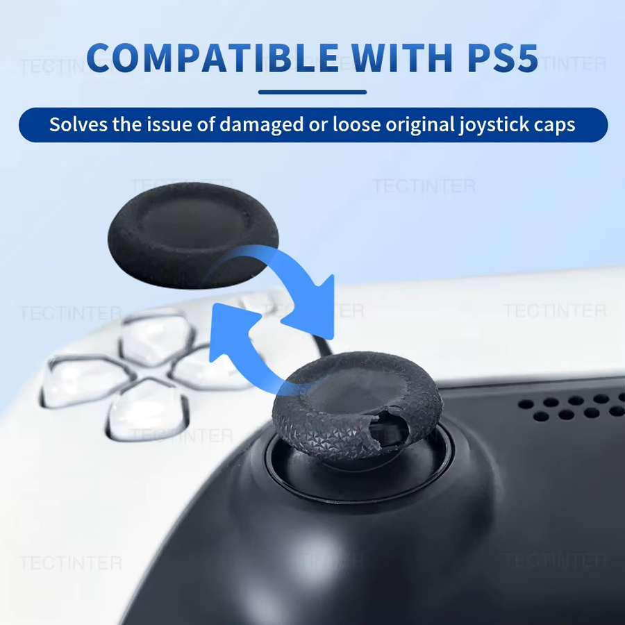 Sony Joystick-Ersatzkappen für Playstation PS4 und PS5 Controller in Schwarz - Bild 2