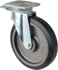 BS Schwerlastrolle N120.B81.253 mit Schraubbefestigung in Schwarz und Grau - Bild 1