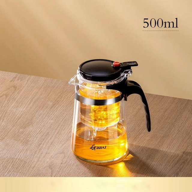 Bestbags Teekanne aus Glas mit Infuser in Beige und Transparent - Bild 1