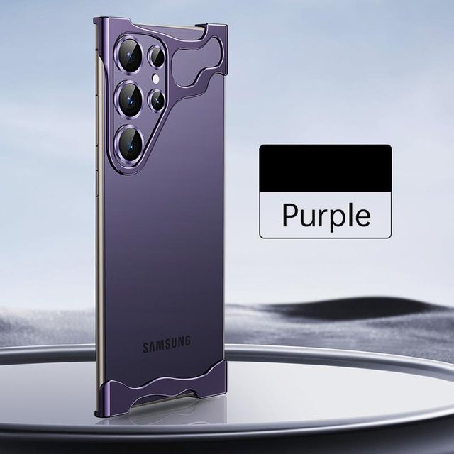 Stoßfeste Aluminium Metallrahmen Handyhülle für Samsung Galaxy S26 Ultra S25 S24 S23 Ultra Plus in Violett - Bild 1