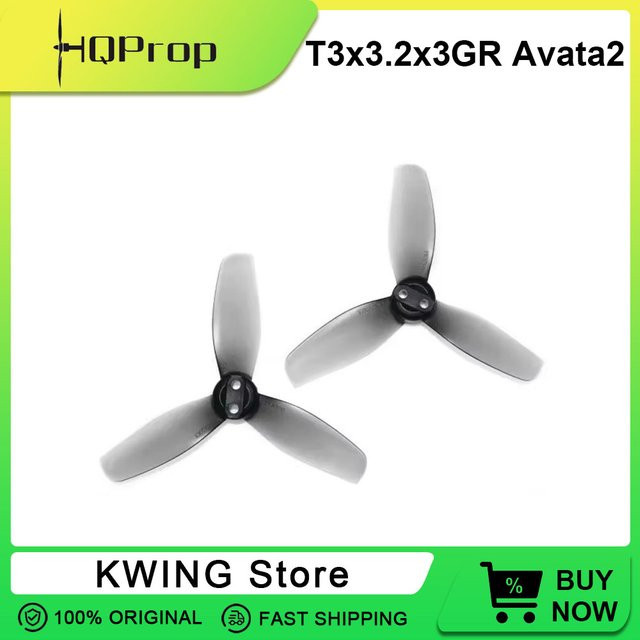 HQProp 3-Zoll 3-Blatt Propeller für DJI Avata 2 FPV Racing Drone, 4 Paar, Grau - Bild 1