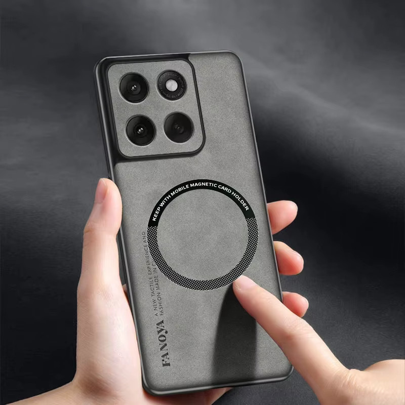 Magnetische Leder-Handyhülle für Motorola Moto G86 G15 Power G85 G75 G56 G55 G45 G35 G05 in Blau mit kabellosem Lade-Schutz - Bild 2