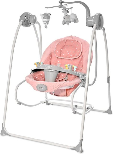 Lorelli Babywippe elektrisch Tango 2 in 1 mit Fernbedienung, MP3 und Mobile in Rosa Pink - Bild 1
