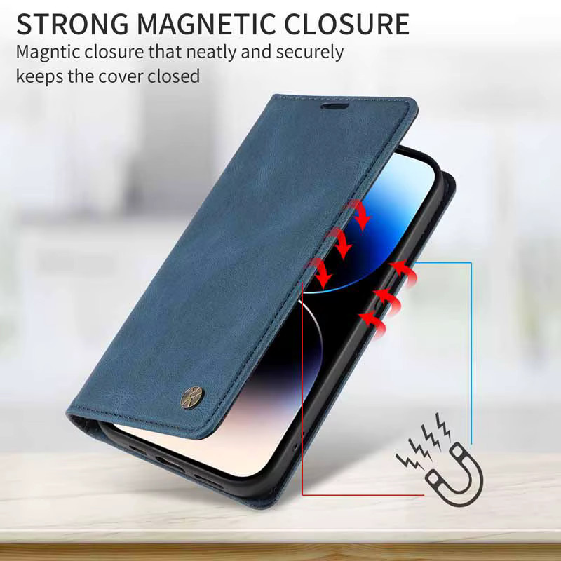 Xiaomi Flip Wallet Cover für Redmi A3, A1 und A2 Plus, Lederhülle mit Kartensteckplatz, Schwarz - Bild 2