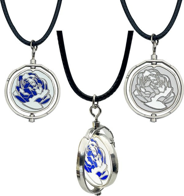 Halskette Jinx Blue Rose, Silber, Unisex - Bild 1