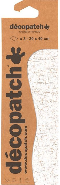 Décopatch-Papier Krakelee-Weiß - Bild 1