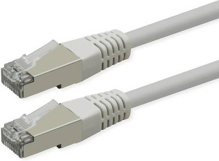 Roline Patchkabel Cat.6 (Class E) S/FTP (PiMF) Ethernet/LAN PoE, weiß, 10 m - Bild 1