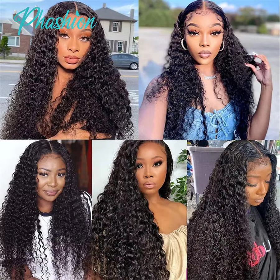 Phashion Water Wave Lace Frontal, brasilianisches Echthaar, Transparent Swiss 4x4 - Bild 6
