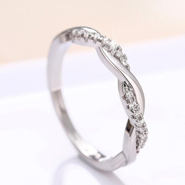 Huitan Ringe, Zirkonia, Silber, Damen - Bild 1