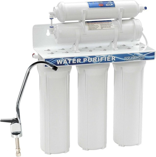 Naturewater NW-PR305 5-Stufen Wasserfilter für Wasserhahn mit 25m Schlauch und Kurzdreiwegeventil in Weiß - Bild 1