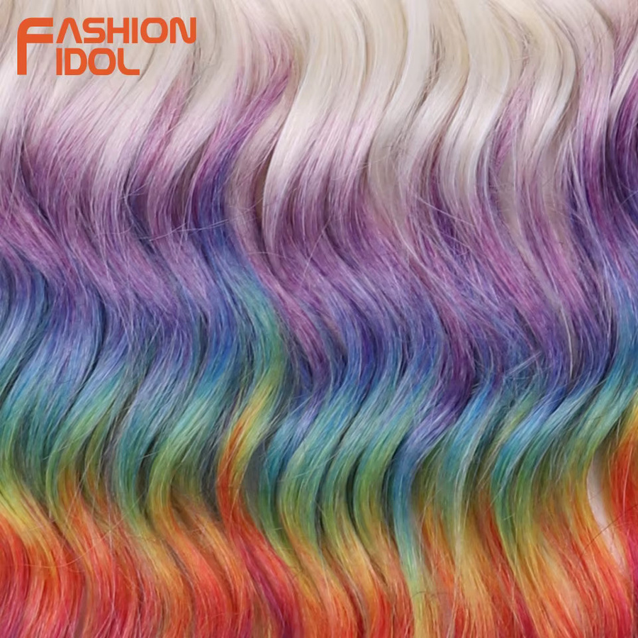 MODE IDOL Haar Extensions, Ombre Regenbogen, Afro Curl Twist, Damen - Bild 3
