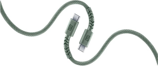 CellularLine Flexi Braided USB Typ-C auf USB Typ-C Datenkabel 100W, Grün, 1,5 m - Bild 1