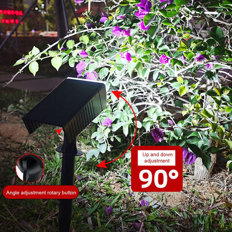 TOMTOP JMS Solar-Gartenleuchten für den Außenbereich mit LED, Erdspießleuchte in Weiß, IP65 wasserdicht mit Dämmerungssensor - Bild 7
