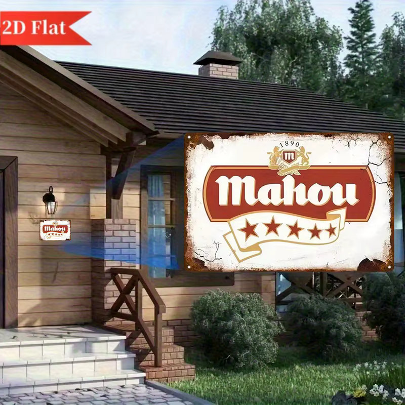 Vintage Mahou 1890 Bier-Logo Metall-Blechschild als Wandkunst-Dekoration - Bild 6