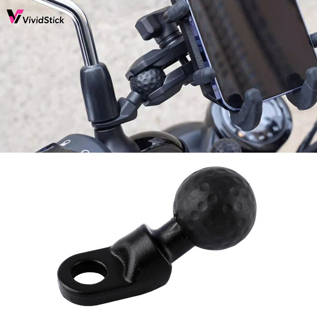 RAM Kugelkopfadapter 1 Zoll mit 10mm Loch in Schwarz für Motorrad Handy- und GPS-Halterungen - Bild 1