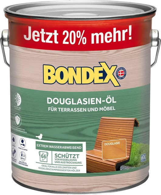 Bondex Douglasien-Öl Holzschutz für außen matt in Braun mit UV-Schutz und Wasserabweisung, 3,0 l - Bild 1