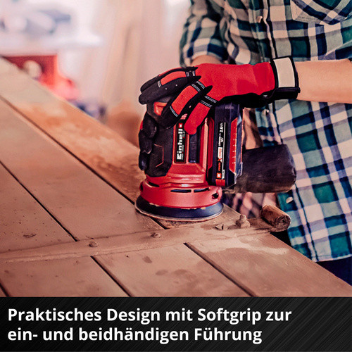 Einhell Power X-Change TE-RS 18 Li Solo Akku-Exzenterschleifer in Rot/Schwarz mit Ø 125 mm - Bild 5