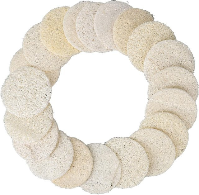 Shoemst Luffa Gesichtsbürste, 20 Stück, Weiß, für Gesicht und Körper - Bild 1