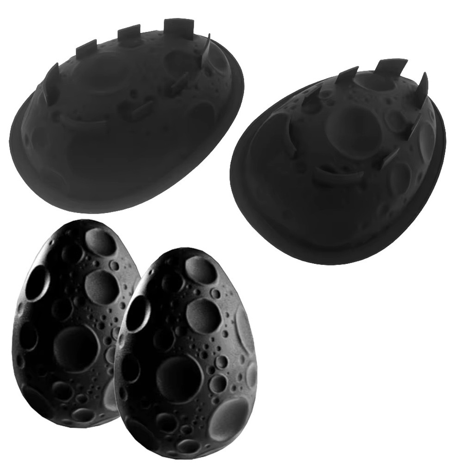 Meibum Silikon Backform Mond Ei Form für Mousse und Schokoladen Desserts in Schwarz - Bild 5
