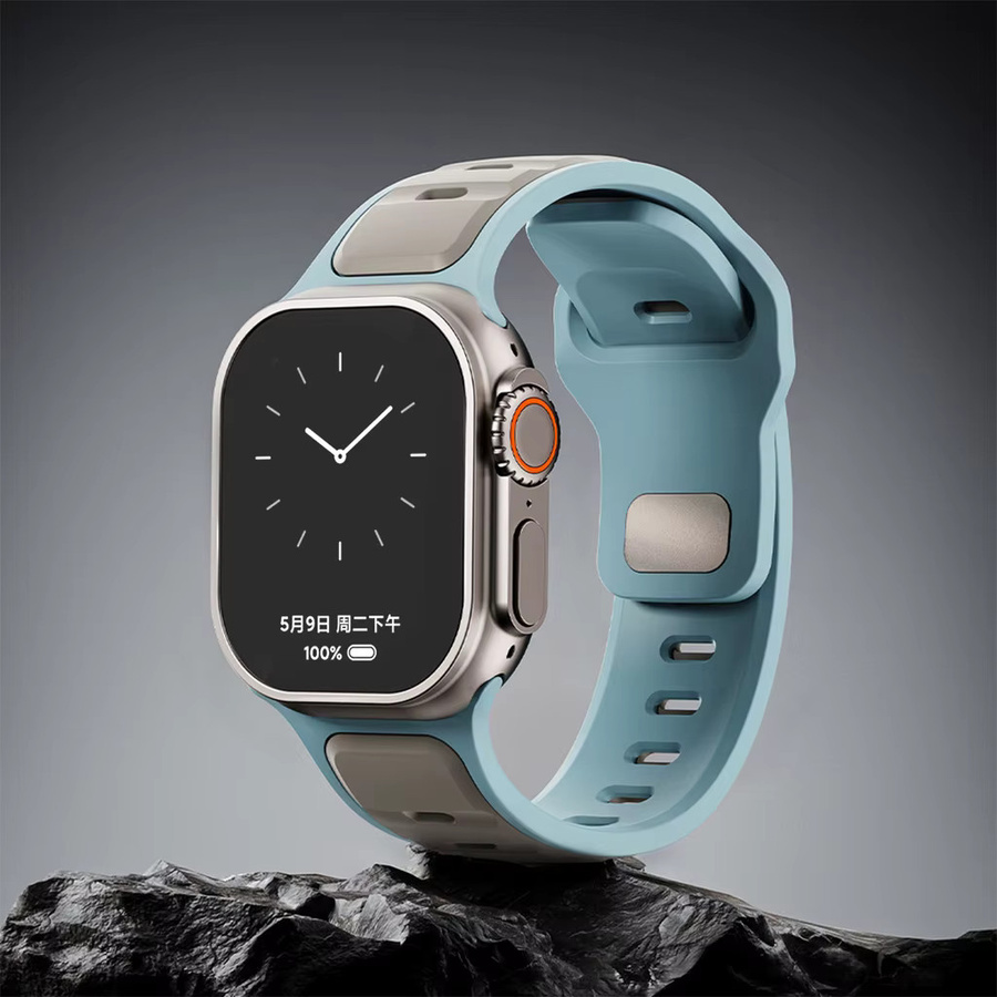 FancyWrist Schutzset für Apple Watch mit Hartschalen-Cover und Silikon-Sportarmband für iWatch Modelle 38mm bis 46mm - Bild 5
