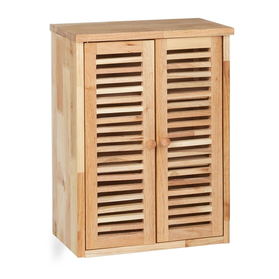 Relaxdays Hängeschrank aus Walnussholz Natur mit Magnetverschluss, Farbe Braun, B/H/T: 46,5 x 35 x 21 cm - Bild 2