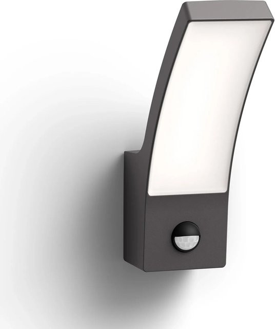 Philips Splay LED-Außenwandleuchte mit Bewegungsmelder in Anthrazit, 3,8 W, 2700 K Warmweiß - Bild 2