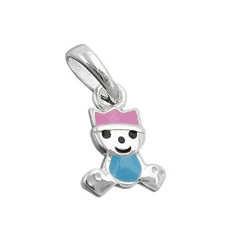 SIGO Anhänger, 925 Silber, pink-hellblau, Kinder - Bild 1
