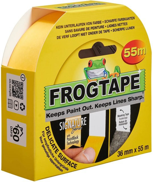 FrogTape Washi-Malerband Delicate Gelb, Breite: 36 mm, Länge: 55 m - Bild 1
