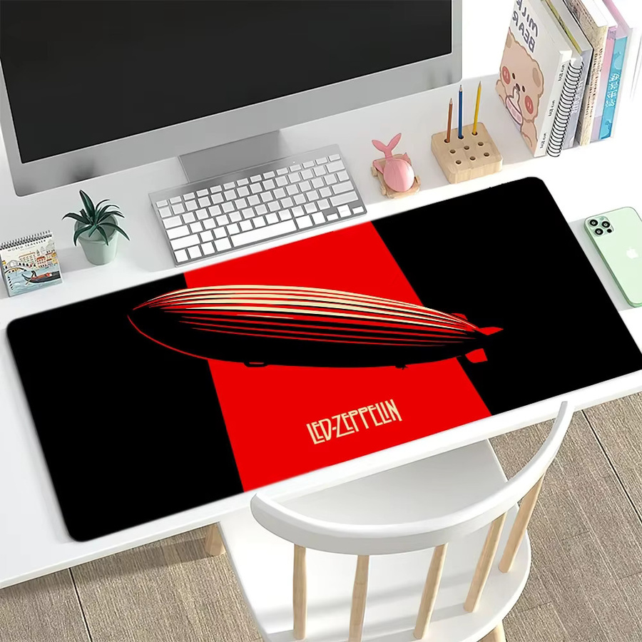 L-Led Z-Zeppelin Band Gaming-Mauspad für PC mit genähten Kanten und rutschfester Gummiunterseite, Multicolour - Bild 5