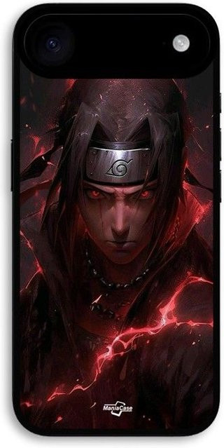 MANIACASE iPhone 17 Air Hülle mit Itachi Uchiha Anime 3D-Fanart in Schwarz - Bild 1