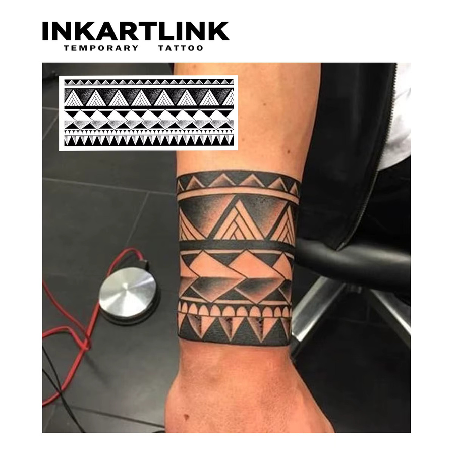 INKARTLINK Temporäres Tattoo-Armband, wasserfest, semi-permanent, Unisex - Bild 2