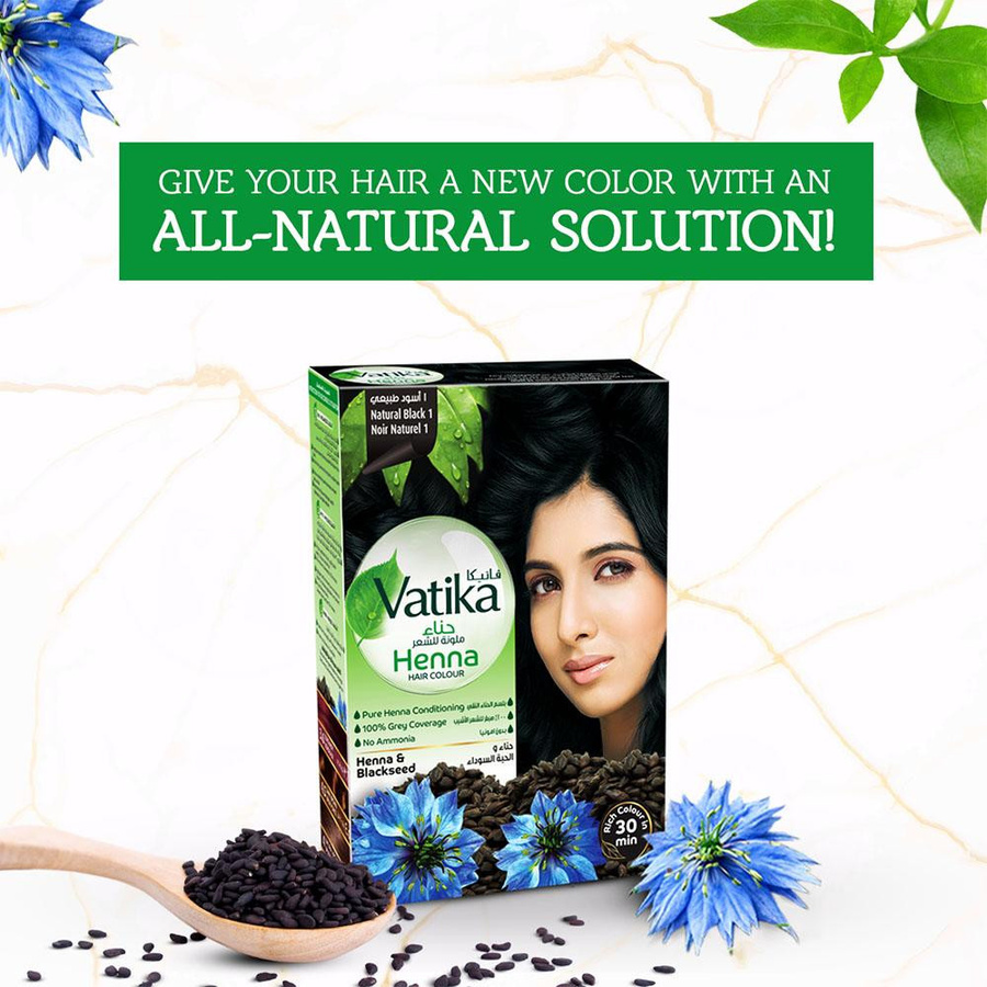 Vatika Naturals Henna Haarfarbe, Naturschwarz, Damen - Bild 4