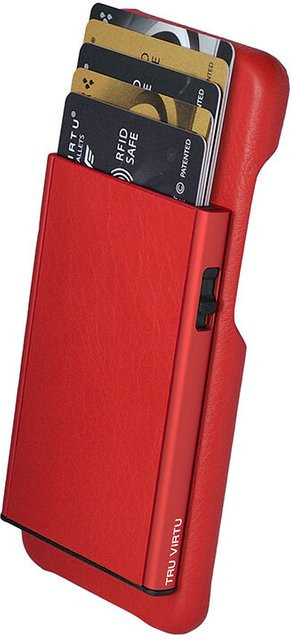 Tru Virtu Click & Slide Pay & Phone Kartenetui und Smartphonehülle für Samsung Galaxy S8 in Nappa Coral/Red - Bild 1