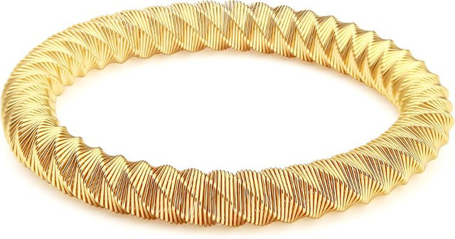 VAROLE Feder-Stretch-Armband, Edelstahl, Gold, Damen - Bild 1