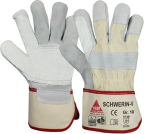 Hase Arbeitshandschuhe Schwerin aus Rindkernspaltleder in Multicolour, Größe 12 (XL) - Bild 1