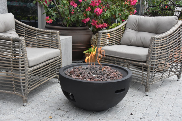 Elementi Gasfeuerstelle Jefferson in Beton-Optik Schwarz, B/T/H: 68 x 68 x 35 cm - Bild 1
