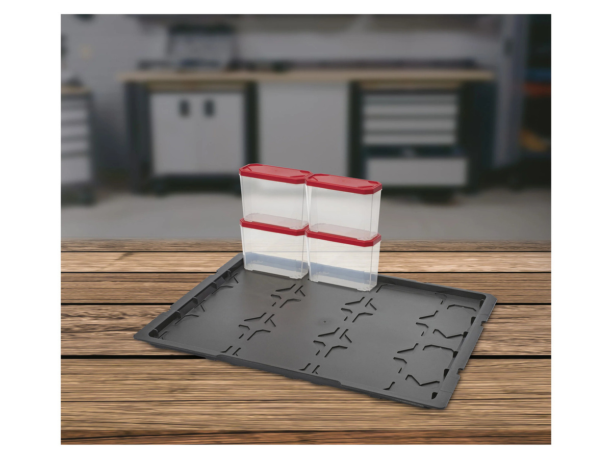 Parkside Kleinteilebox S 4er Set transparent aus Kunststoff - Bild 1