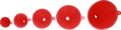 KS Tools Trichter-Set aus Kunststoff, 5-teilig, rot - Bild 1