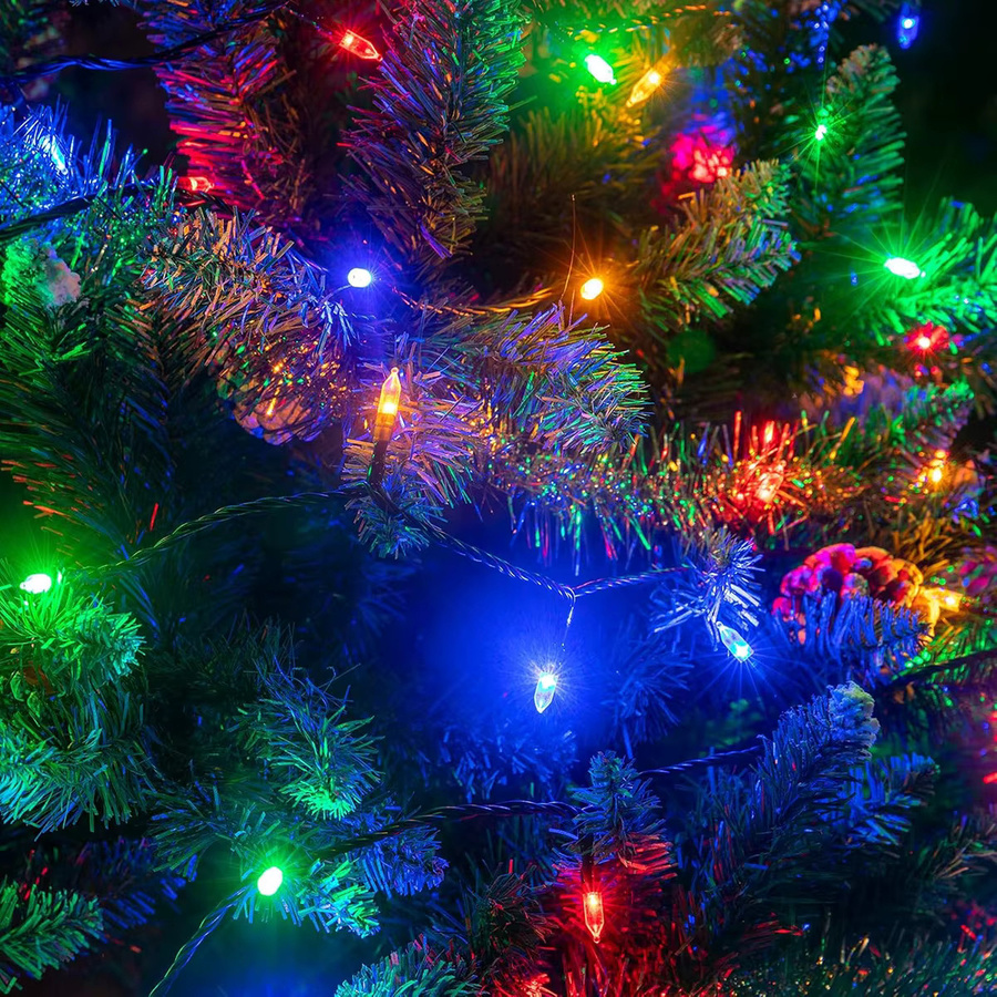 KIKIELF LED Lichterkette mit 100 LEDs und Fernbedienung, 10m USB-Lichterkette für Weihnachtsbaum und Garten zur Dekoration - Bild 1