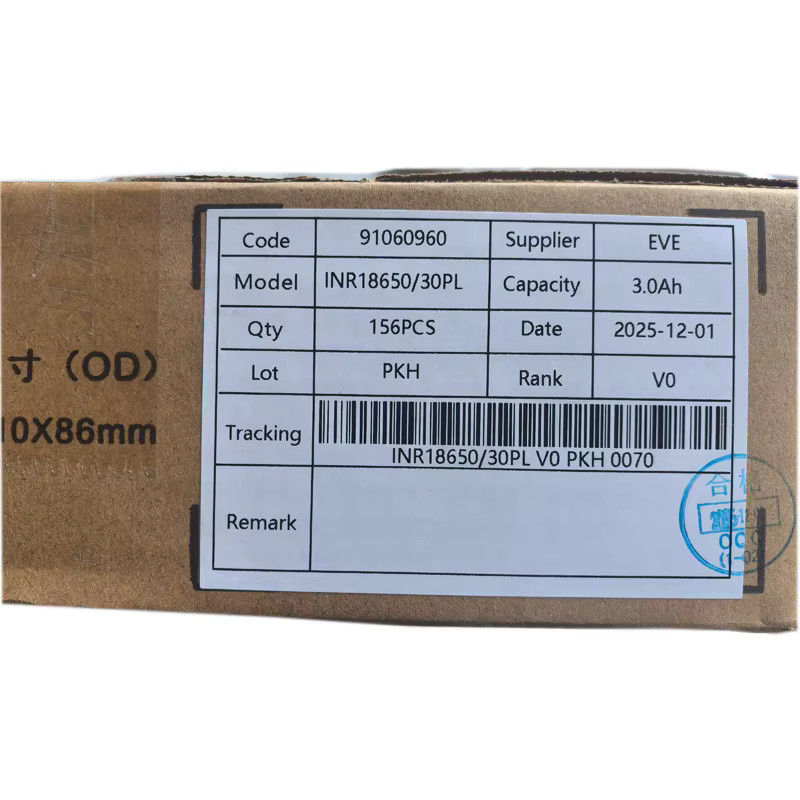EVE 30PL 18650 Lithium-Ionen-Akku, 3000 mAh, 3,6 V, Hochleistungs-Akku für Akkupacks - Bild 3