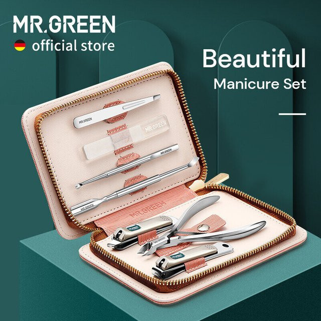 MR.GREEN Maniküre-Set, 7 Teile, Edelstahl, Glänzend, Unisex - Bild 1
