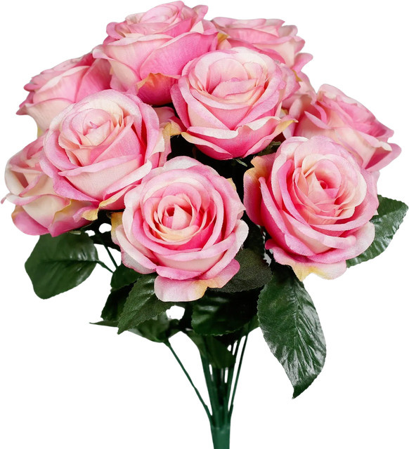 Künstlicher Rosenstrauß Archer von Aplanta mit 11 Blüten, Höhe: 40 cm - Bild 1