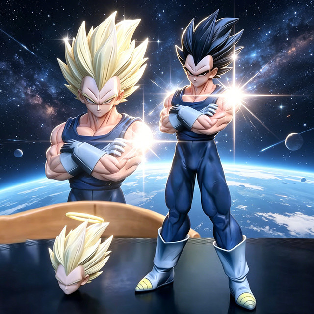 Bandai Dragon Ball Z Vegeta Anime Figur aus PVC, Höhe: 27,5 cm - Bild 1